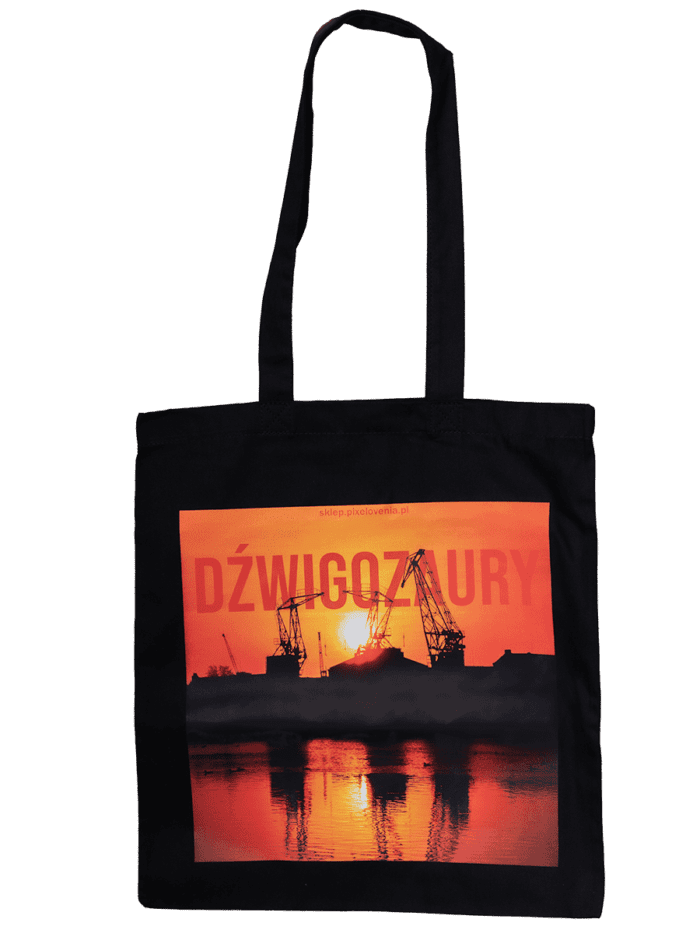 torba na zakupy z motywem szczecińskich dźwigozaurów