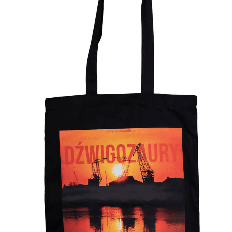 torba na zakupy z motywem szczecińskich dźwigozaurów