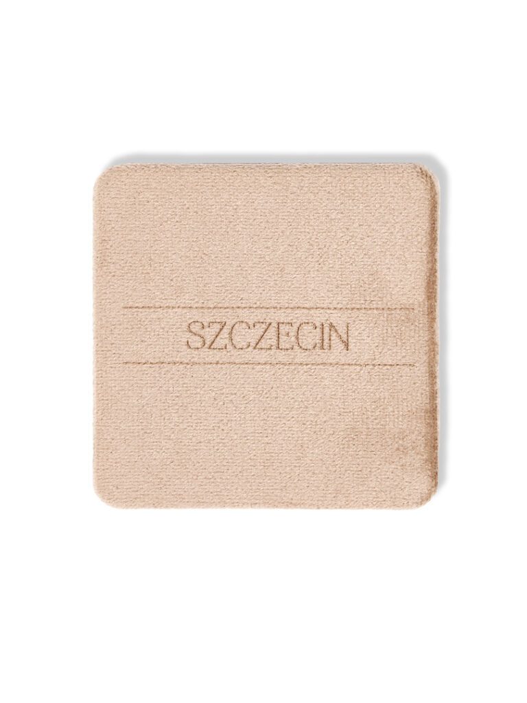 Magnes premium Szczecin – harmonijka 7x7 cm z aksamitną okładką