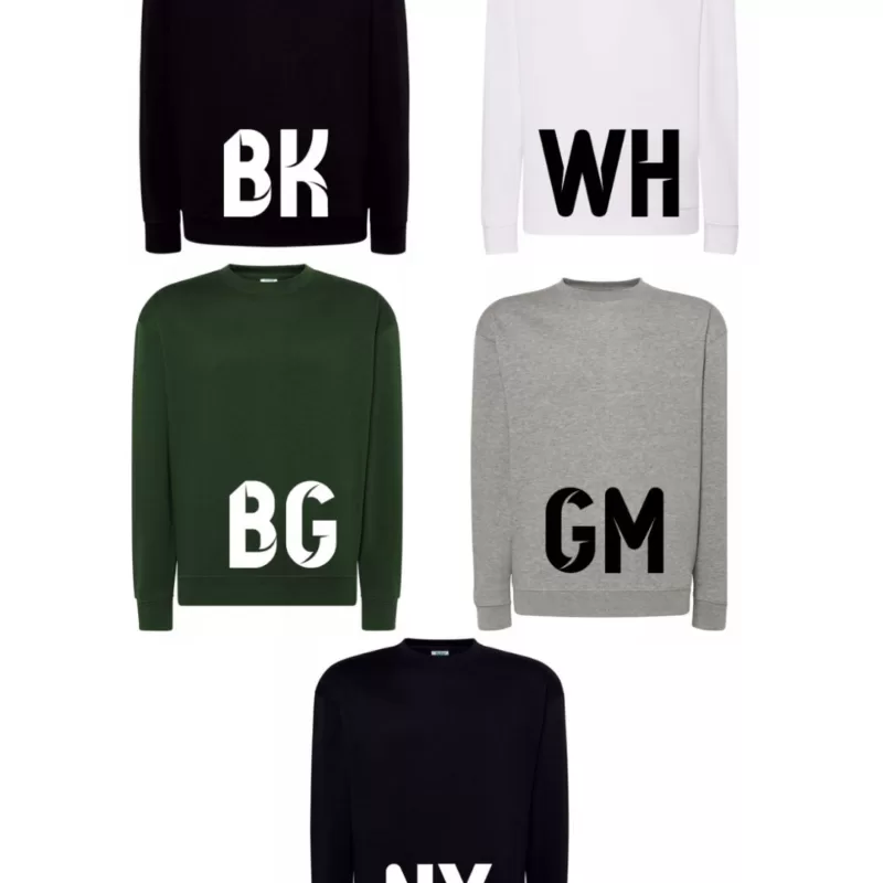 bluza basic, dostępne kolory: czarny, biały, ciemna zieleń, szary, granatowy