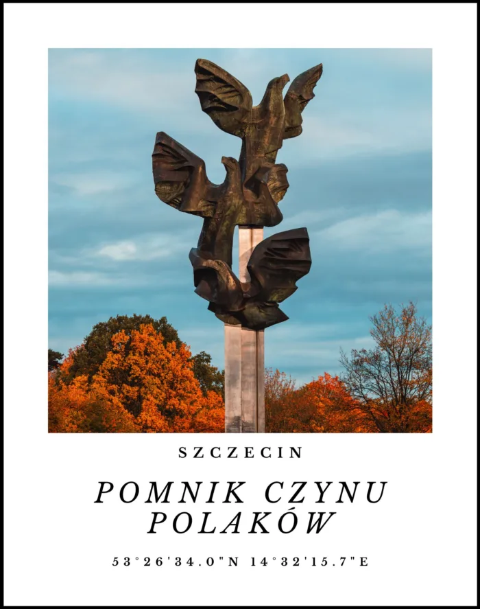 Magnes Polaroid Pomnik Czynu Polaków w Szczecinie