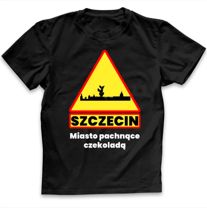 Koszulka basic męska "Szczecin - miasto pachnące czekoladą"