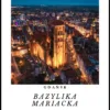 Gdańska Bazylika Mariacka jako magnes imitujący wydruk z Polaroida.