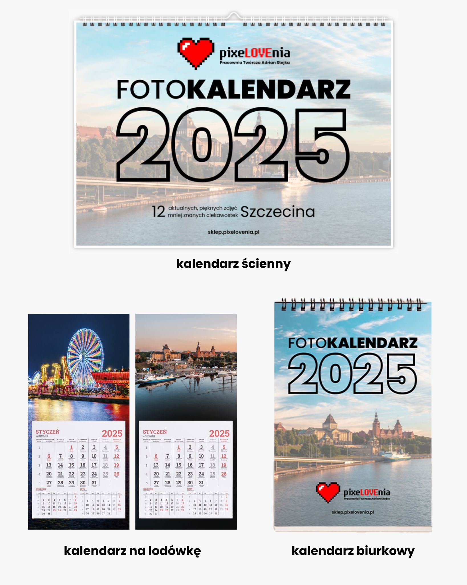 Kalendarze 2025 Szczecin oferta