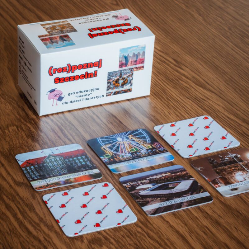 Wyjątkowa karciana gra memo z 30 autorskimi zdjęciami Szczecina.