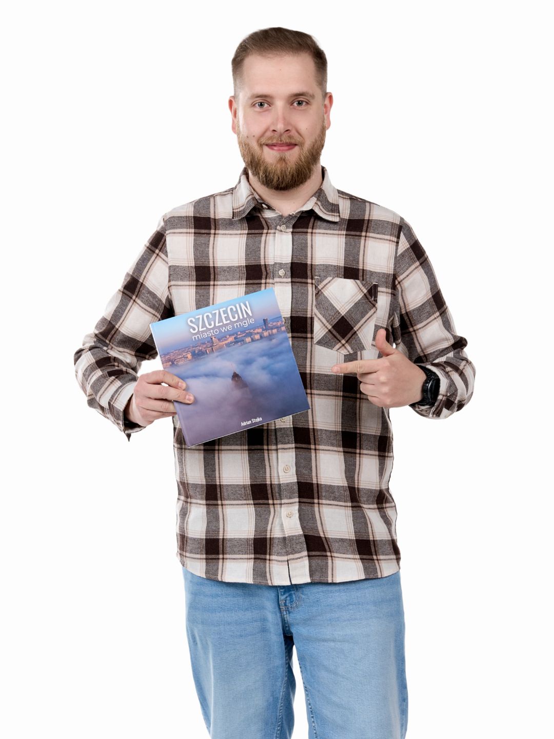 Okładka albumu fotograficznego Szczecin - miasto we mgle. Książka autorstwa: Adriana "mr.stejku" Stejki