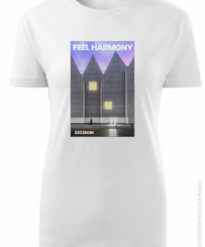 Koszulka damska z kolekcji feel harmony z motywem filharmonii w Szczecinie
