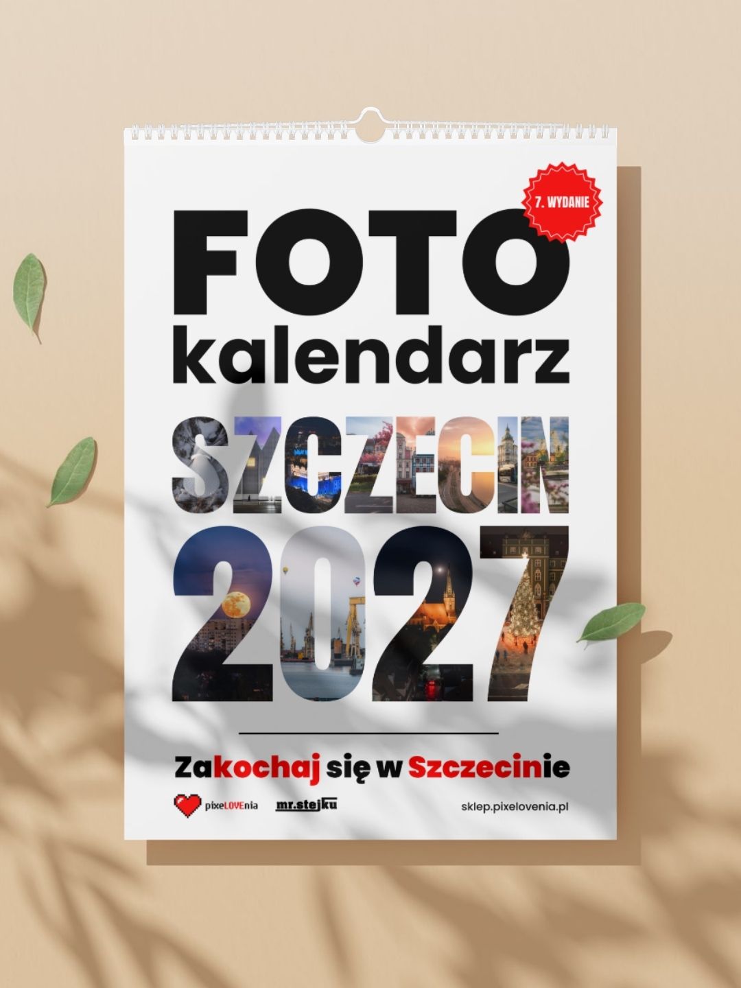Kalendarz fotograficzny Szczecin A3 2027 z 12 autorskimi zdjęciami miasta